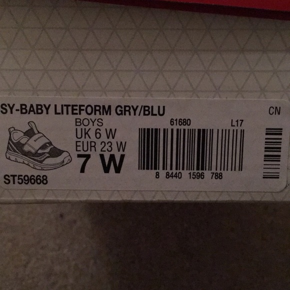 NIB Saucony baby liteform sneaker in grey/blue - Picture 4 of 4